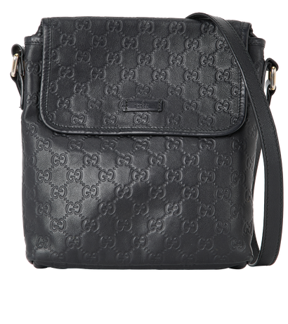 Guccissima Messenger, &pound;190, Handbags, Black, Leather, Front view
